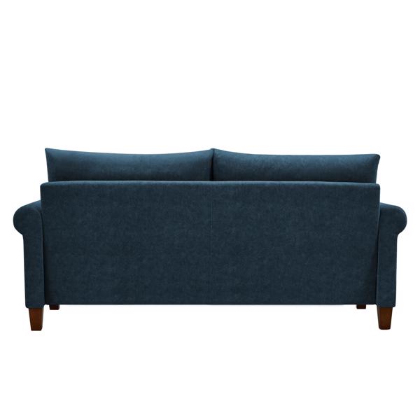Blue, Frosted Cat's Claw Fabric Three-Seater Fabric Sofa