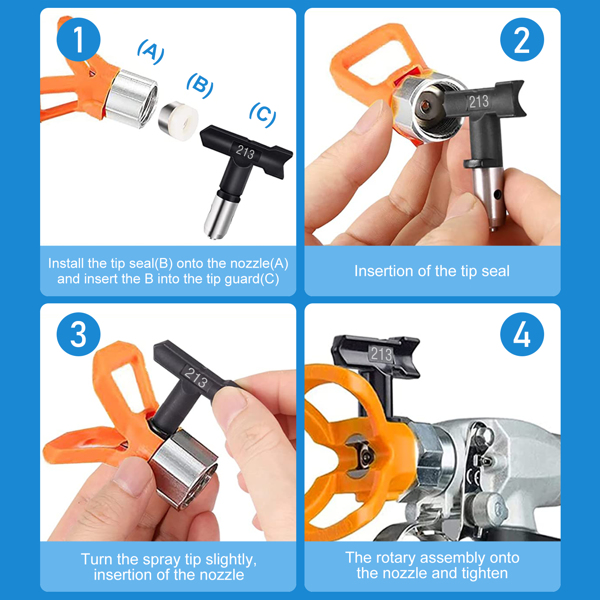 Replace Airless Spray-Gun Tips For Titan Wagner Paint Sprayer Nozzle