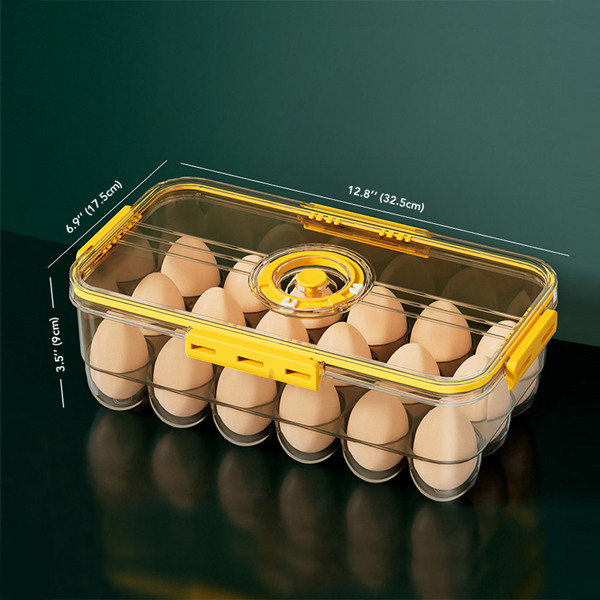 Joybos® Seal Timer Food Container Egg 18 Cell Gray