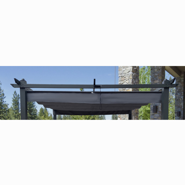 Replacement Canopy Top Fabric for 10x10 Ft Outdoor Patio Retractable Pergola Sunshelter Pergola Canopy，Gray [Sale to Temu is Banned.Weekend can not be shipped, order with caution]