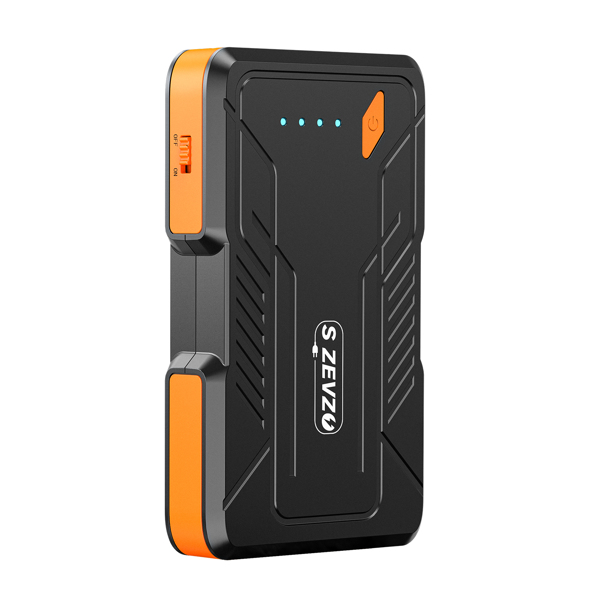 S ZEVZO Battery Jump Starter 1000A Peak Portable Jump Starter for Car (Up to 7.0L Gas/5.5L Diesel Engine) 12V Auto Battery Booster Pack with Smart Clamp Cables, USB Charge,周末不发货 