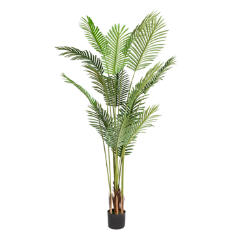 FCH 6FT Green Plastic 16 Leaf Palm Tree Simulation Tree