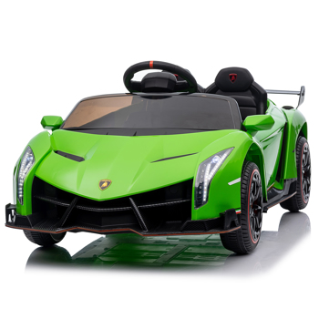 Lamborghini Poison Small Dual Drive 12V 4.5AH Sports Car with 2.4G Remote Control Green XMX615B