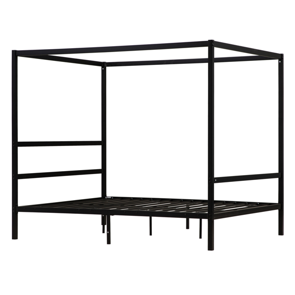 Mosquito Net Bed Simple Horizontal Bed Black Full