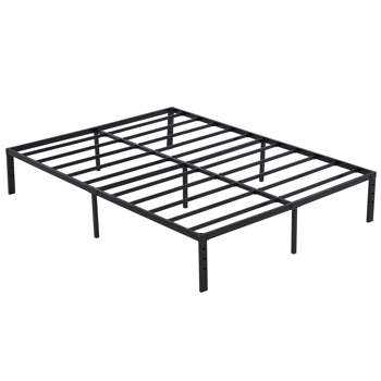195.5*142.2*35.5cm Bed Height 14\\" Simple Basic Iron Bed Frame Iron Bed Black