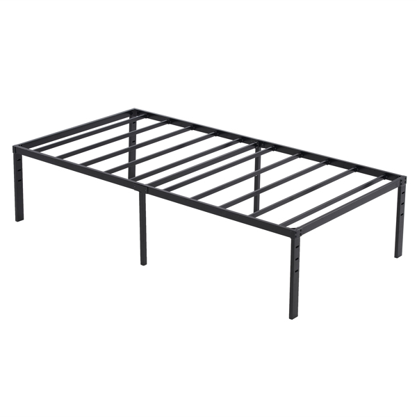 190.5*96.5*45.7cm Bed Height 18'' Simple Basic Iron Bed Frame Iron Bed Black