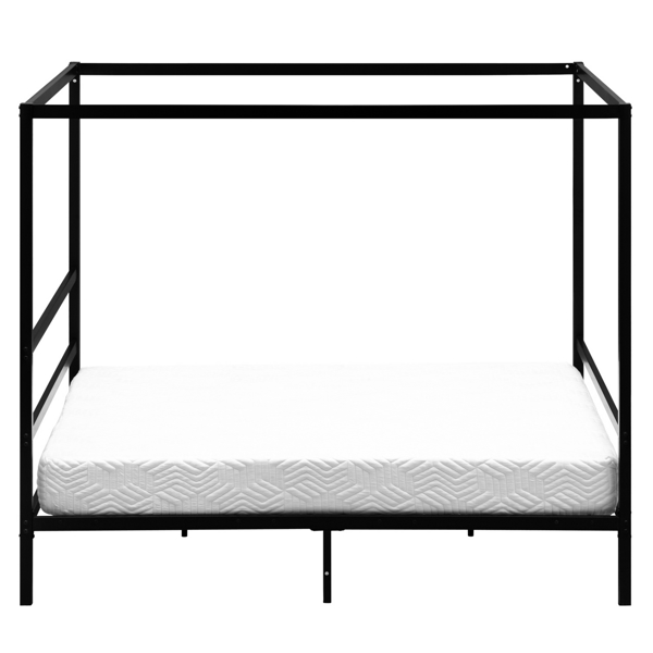 Mosquito Net Bed Simple Horizontal Bed Black Full