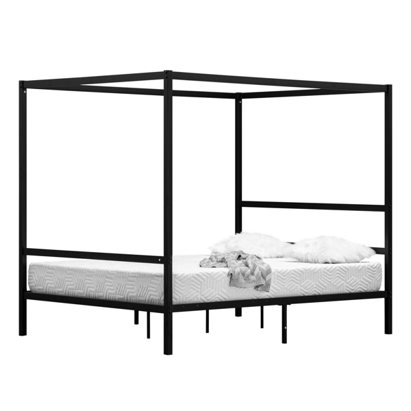 Mosquito Net Bed Simple Horizontal Bed Black Queen