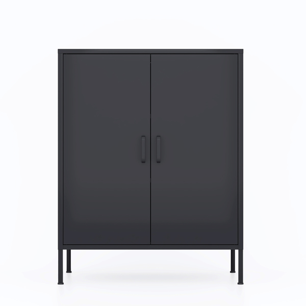 Metal Storage Locker Cabinet, Adjustable Shelves Free Standing Sideboard Steel Cabinets for Office,Home