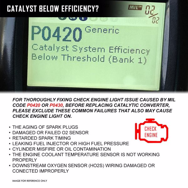Rear Flex Pipe + Catalytic Converter for 2009-2015 Volvo XC70 3.0L 4545887SD