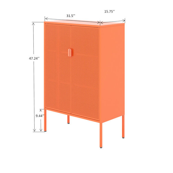 Metal Storage Locker Cabinet, Adjustable Shelves Free Standing Sideboard Steel Cabinets for Office,Home
