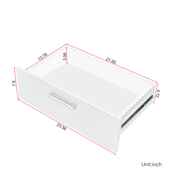  8 Drawer Double Dresser for Bedroom, Wide Storage Cabinet for Living Room Home Entryway, White