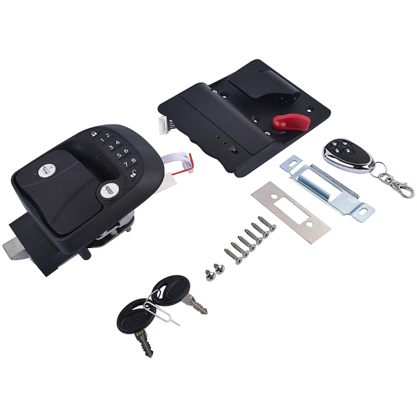 With Remote RV Keyless Entry Door Lock Latch Handle Knob Deadbolt Camper Trailer