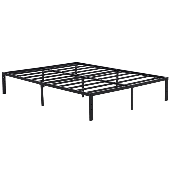 208.2*198*35.5cm Bed Height 14" Simple Basic Iron Bed Frame Iron Bed Black