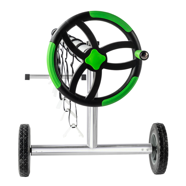 21ft Load-Bearing 60kg Aluminum Disc Version Aluminum Tube Five Sections (1.6m Without Groove) Swimming Pool Cover Reel Green 