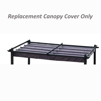 Replacement Canopy Top Cover Fabric for 13 x 10 Ft Outdoor Patio Retractable Pergola Sun-shelter Canopy，Gray [Weekend can not be shipped, order with caution]