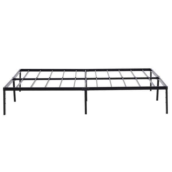 218.5*188*35.5cm Bed Height 14" Simple Basic Iron Bed Frame Iron Bed Black