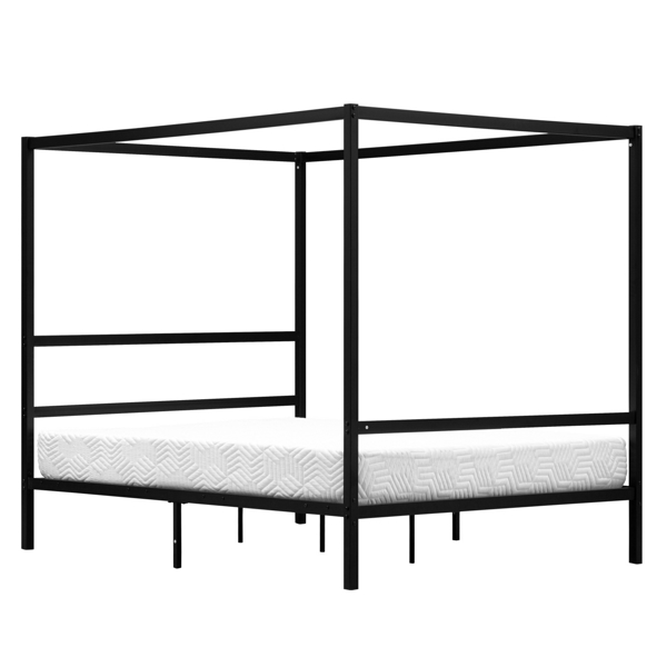 Mosquito Net Bed Simple Horizontal Bed Black Full