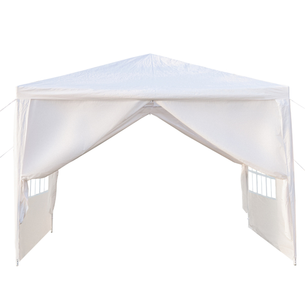 3 x 3m Four Sides Portable Home Use Waterproof Tent with Spiral Tubes White