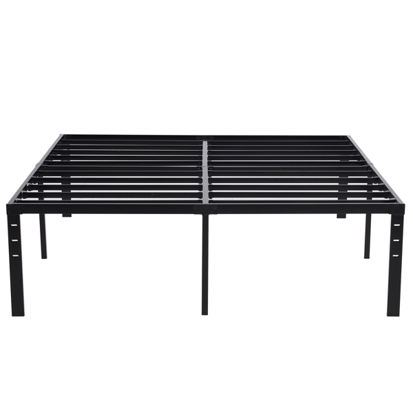 218.5*188*35.5cm Bed Height 14" Simple Basic Iron Bed Frame Iron Bed Black