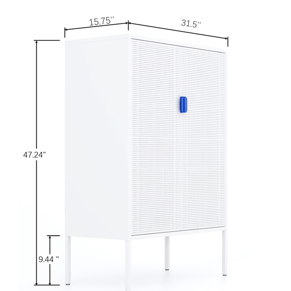 Metal Storage Locker Cabinet, Adjustable Shelves Free Standing Sideboard Steel Cabinets for Office,Home