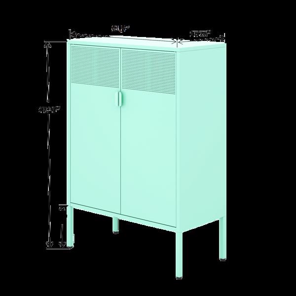 Metal Storage Locker Cabinet, Adjustable Shelves Free Standing Sideboard Steel Cabinets for Office,Home