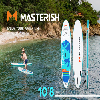 Inflatable Stand Up Paddle Board (6 Inches Thick) Yoga Board with Premium SUP Accessories & Backpack, Wide Stance, Non-slip Deck For Youth & Adult Standing Boat,Blue