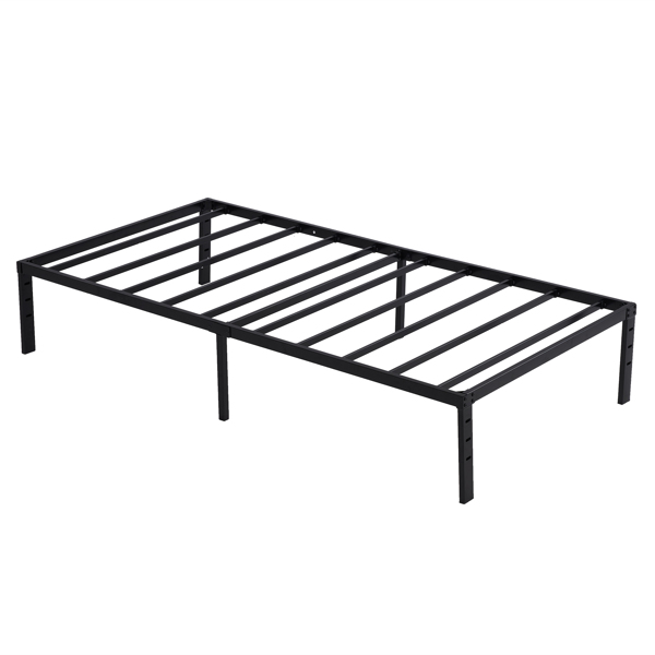 208*101.5*35.5cm Bed Height 14" Simple Basic Iron Bed Frame Iron Bed Black