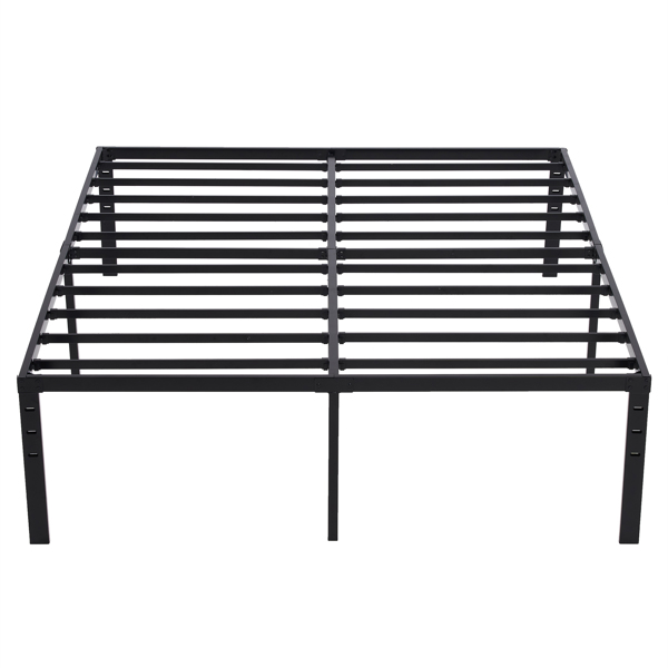 208.2*157.5*35.5cm Bed Height 14" Simple Basic Iron Bed Frame Iron Bed Black