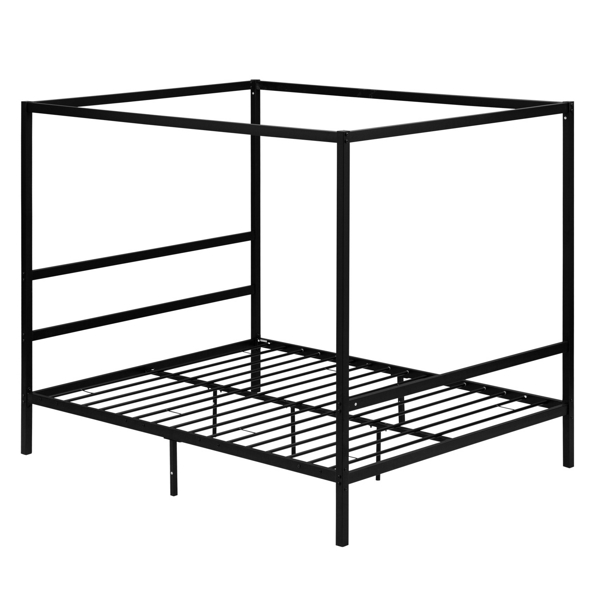 Mosquito Net Bed Simple Horizontal Bed Black Full