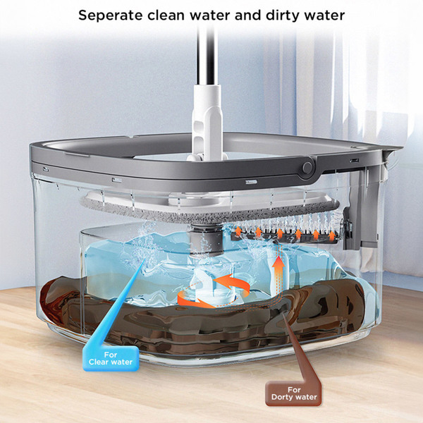  Joybos® Easy Washing Square Spin Mop & Bucket System With 4 Refills