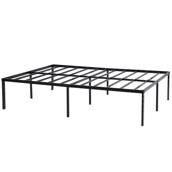 208.2 x 198 x 45.7cm Bed Height 18" Simple Basic Iron Bed Frame Iron Bed Black