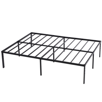 195.5*142.2*45.7cm Bed Height 18\\" Simple Basic Iron Bed Frame Iron Bed Black