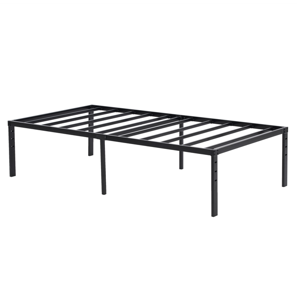 190.5*96.5*45.7cm Bed Height 18'' Simple Basic Iron Bed Frame Iron Bed Black