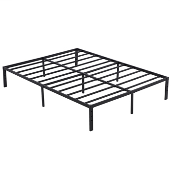 208.2*157.5*35.5cm Bed Height 14\\" Simple Basic Iron Bed Frame Iron Bed Black