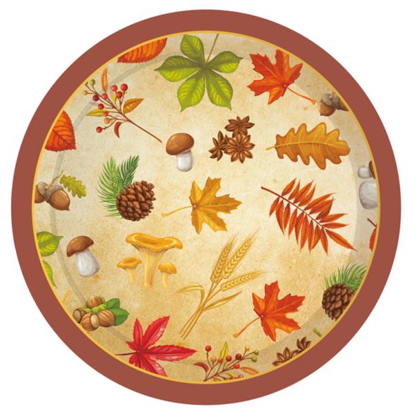 Thanksgiving Maple Leaf Paper Plates Party Plates and Napkins Party Supplie Birthday Disposable Tableware Set Party Dinnerware Serves 8 Guests for Plates, Napkins, Cups 68PCS