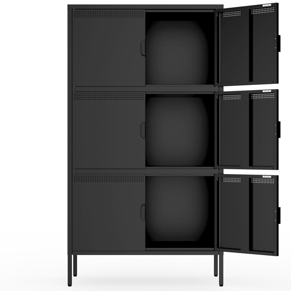 6 Door Metal Accent Storage Cabinet for Home Office,School,Garage
