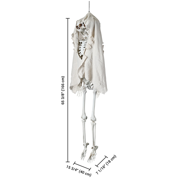 65" Two Headed Halloween Skeleton Bone Life Size Posable Prop Spooky Party Decoration Haunted House Bird Deterrent （No shipments on weekends）