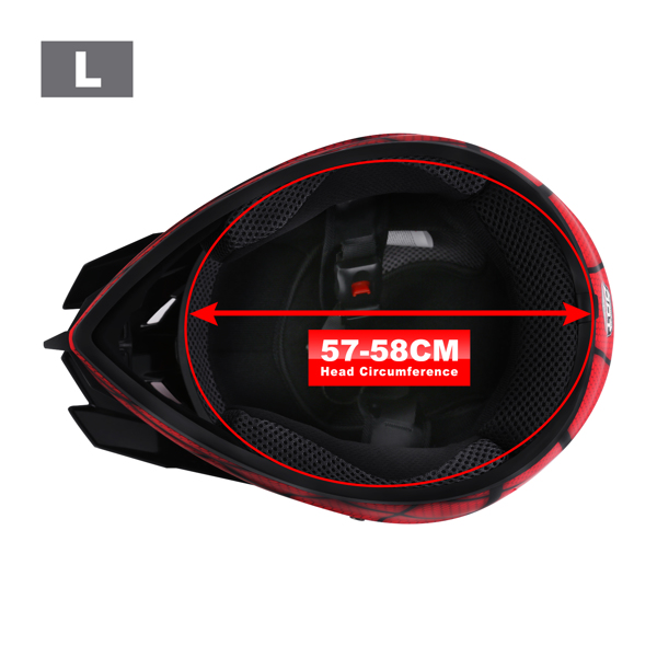 Youth Red Spider Net Helmet Goggles ATV Dirt Bike Motocross Helmet L