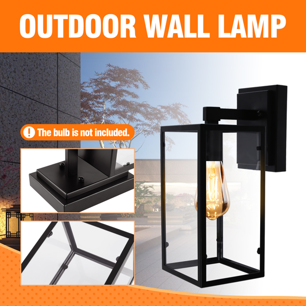 Outdoor Wall Mount Light Fixture, Exterior Wall Sconce Light,Black Wall Lighting