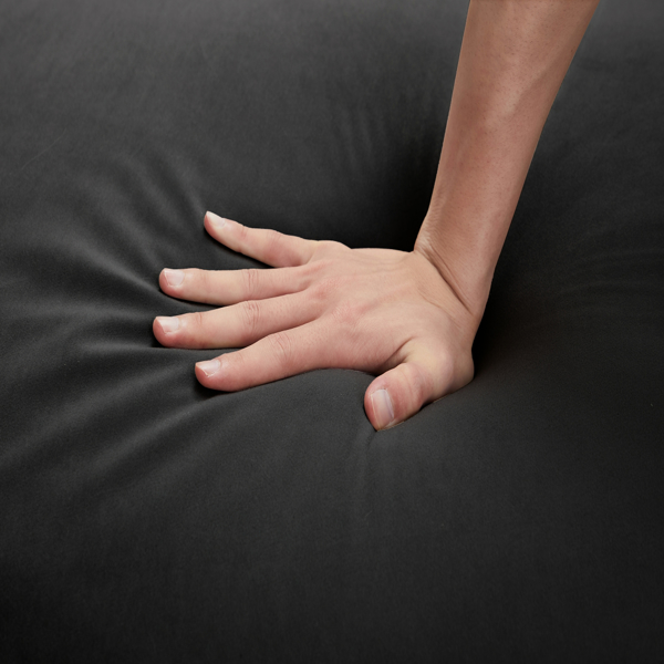 Black, Three-seater Sofa, Velvet Crystal Buckle Upholstery Sofa, Crystal Feet, Removable Cushion, Two Plush Pillow