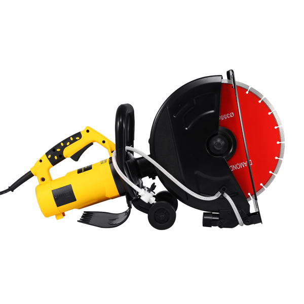 14" Concrete Cut off Saw w/ Water Pump & Blade Wet Dry Concrete Saw Cutter 3200W【No Shipping On Weekends, Order With Caution】