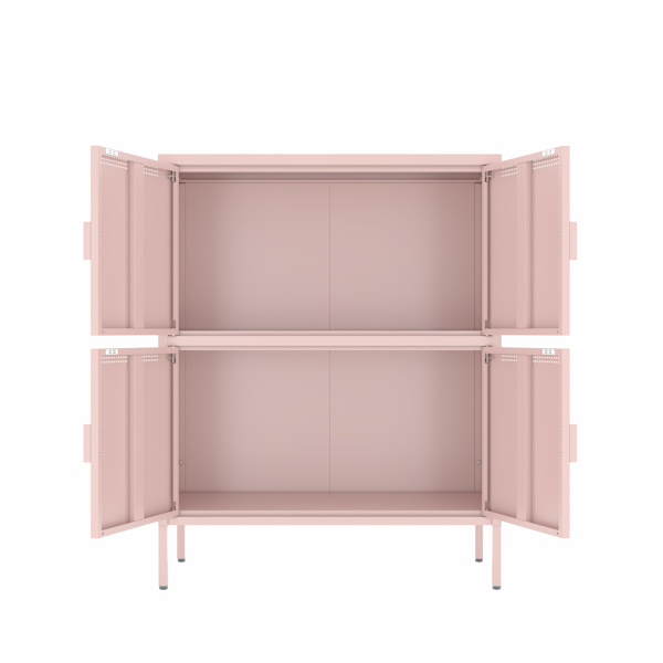 4 Door Metal Accent Storage Cabinet for Home Office,School,Garage