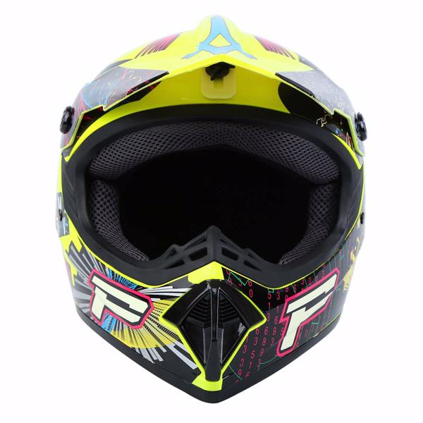 Adult Offroad Helmet Motocross Helmet Dirt Bike ATV Motorcycle Helmet Gloves Goggles Compliant with FMVSS 218 Yellow S