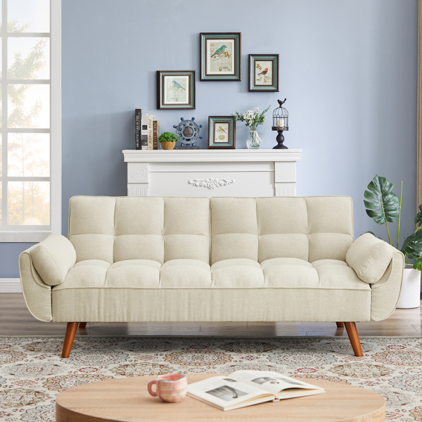 New Design Linen Sofa Furniture Adjustable Backrest Easily Assembled Reclinerst-BEIGE
