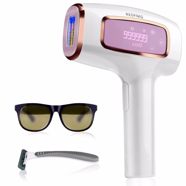 IPL Laser Hair Removal for Women and Men - laser hair removal for women permanent 999,999 Flashes Painless Hair Remover with Ice-Cooling on Armpits Back Legs Arms and Face