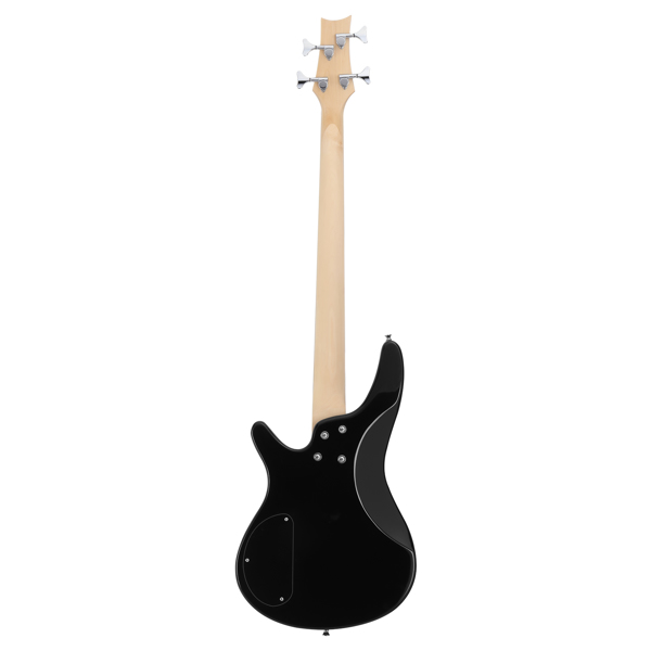 【Do Not Sell on Amazon】Glarry 44 Inch GIB 4 String H-H Pickup Laurel Wood Fingerboard Electric Bass Guitar with Bag and other Accessories Black