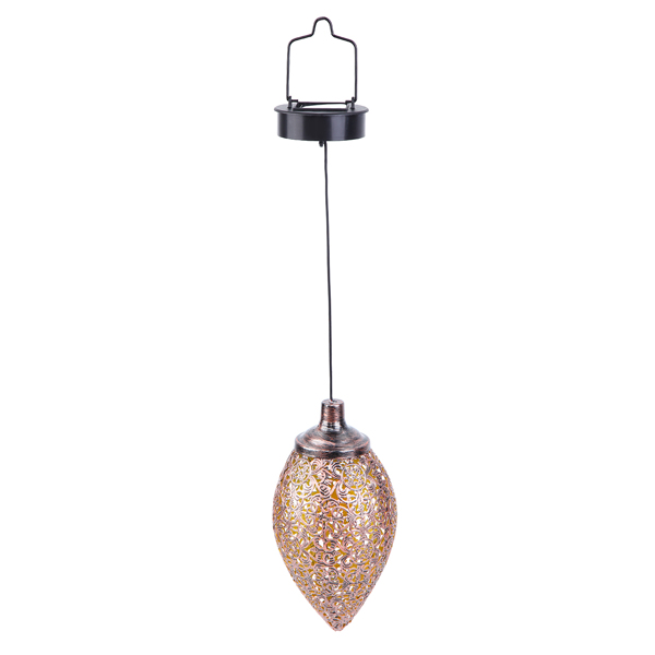2x Solar Powered LED Morrocan Lantern Hanging Garden Lamp Light Yard Home Decor