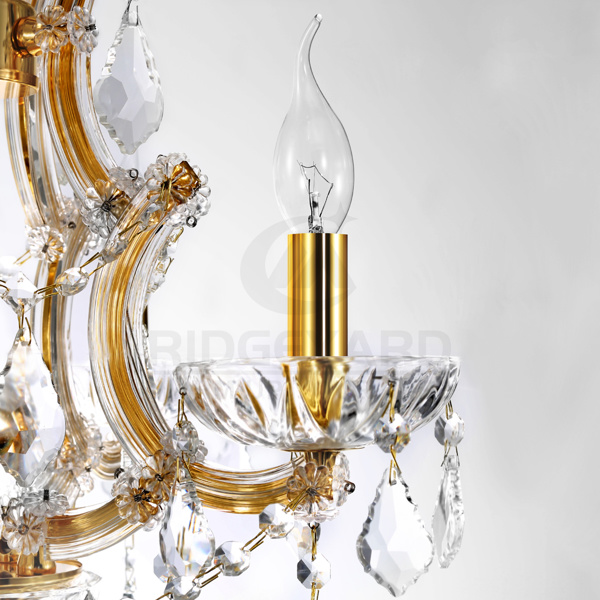 K9 Crystal Chandeliers Lighting 4 Lights Crystal Ceiling Lamp Home Decoration Gold
