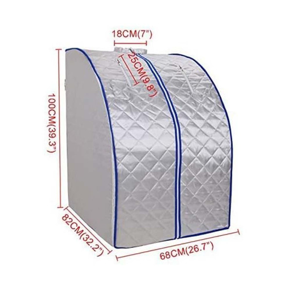 Portable Infrared Sauna Tent Personal Sauna, One Person Sauna Room Full Body for Home Spa Relaxation, Far Infrared FIR Heating, with Heating Foot Cushion and Chair【No Shipping On Weekends, Order With 